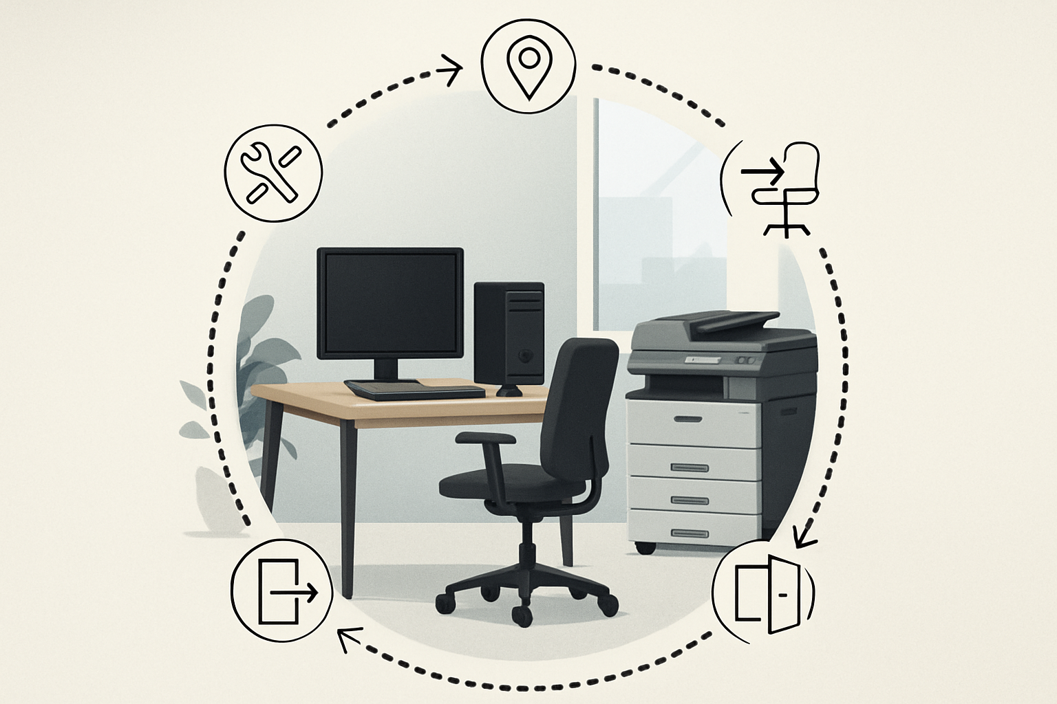 Actif professionnel suivi dans son cycle de vie